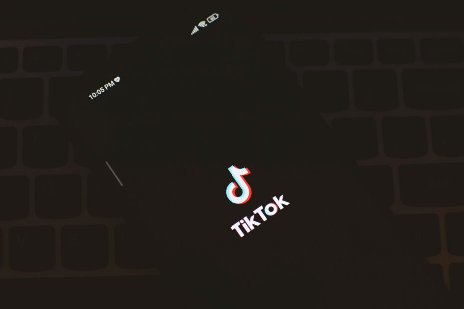 tik tok logo on smartphone